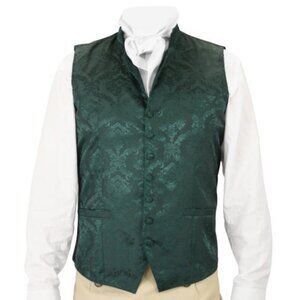 Historical Emporium Emerald Green Vaughan Waistcoat in Size Medium